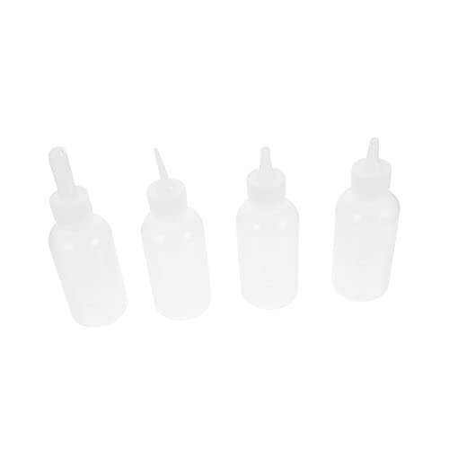 POPETPOP 4 Stück Pet-Flasche Haustier Neugeborenes Formel Klein Pflege Säuglinge Fütterung Milch Babynahrung Neugeborene Flaschen Katzenfutter Futterspender Hundefutter Kieselgel von POPETPOP