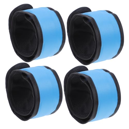 POPETPOP 4 Stück Pferde Knöchelriemen Leggings Reitpferd LED Pferdebeinwickelgurte Pferdebeingurt Pferdebeintasche Reitbeingurtteil Reitgurte Reitzubehör Blaues Tuch von POPETPOP