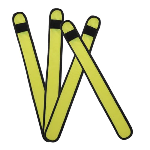 POPETPOP 4 Stück Pferde-Leggings mit Knöchelriemen Ausrüstung Gaich Sport Nacht Beinwärmer für Pferde Flash-Armband LED-Stiefel Pferdlicht Kummet Stoff Yellow von POPETPOP