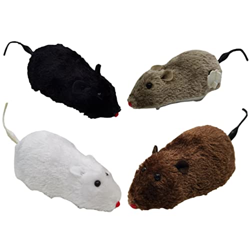 POPETPOP Katzen-Teaser-Spielzeug 4 Stück Plüsch-Uhrwerk- Stofftier Kauspielzeug Kleines Hundespielzeug Realistisches Katzen- Realistisches Ratten-Katzenspielzeug Mäuse POPETPOP Katzen-Teaser-Spielzeug 4 Stück Plüsch-Uhrwerk- Stofftier Kauspielzeug Kleines Hundespielzeug Realistisches Katzen- Realistisches Ratten-Katzenspielzeug Mäuse von POPETPOP