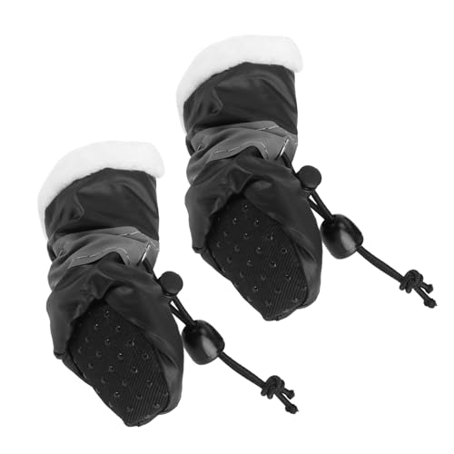 POPETPOP 4 Stück Schuhe für Hunde Pfotenschuhe pelziger Pfotenschutz Hundepfotenschutz Regen-Schnee-Hundeschuh Stiefel für Hunde hundeschuhe Dog Shoes Hundestiefel Haustierschuhe Black POPETPOP 4 Stück Schuhe für Hunde Pfotenschuhe pelziger Pfotenschutz Hundepfotenschutz Regen-Schnee-Hundeschuh Stiefel für Hunde hundeschuhe Dog Shoes Hundestiefel Haustierschuhe Black von POPETPOP