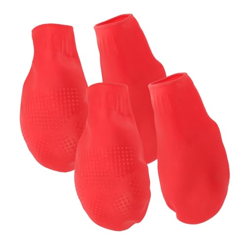 POPETPOP 4 Stück Schuhüberzüge Für Haustiere Kauer Hund Pfoten Haustiertrimmer Welpenstiefel Welpenhaustierschuhe Welpenschuhe Für Draußen Schützende Haustierschuhe Gummi Rot POPETPOP 4 Stück Schuhüberzüge Für Haustiere Kauer Hund Pfoten Haustiertrimmer Welpenstiefel Welpenhaustierschuhe Welpenschuhe Für Draußen Schützende Haustierschuhe Gummi Rot von POPETPOP