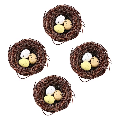 POPETPOP 4 Stück Simulation Vogel Notgroschen Nest Fenster Torte Käfig Wasserspender Für Vögel Künstlich Futterspender Sonnenfänger Eier Miniatur Pavillon Außen Rattan POPETPOP 4 Stück Simulation Vogel Notgroschen Nest Fenster Torte Käfig Wasserspender Für Vögel Künstlich Futterspender Sonnenfänger Eier Miniatur Pavillon Außen Rattan von POPETPOP