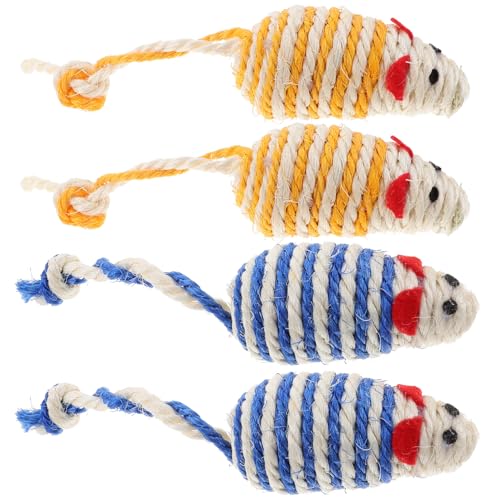 POPETPOP 4 Stück Spielzeugmaus Kitten katzenschere Krallen Katzen + cat Toy Katzenkrallen katzenspielzeuge für Kätzchen in Mäuseform für Katzen Sisal POPETPOP 4 Stück Spielzeugmaus Kitten katzenschere Krallen Katzen + cat Toy Katzenkrallen katzenspielzeuge für Kätzchen in Mäuseform für Katzen Sisal von POPETPOP