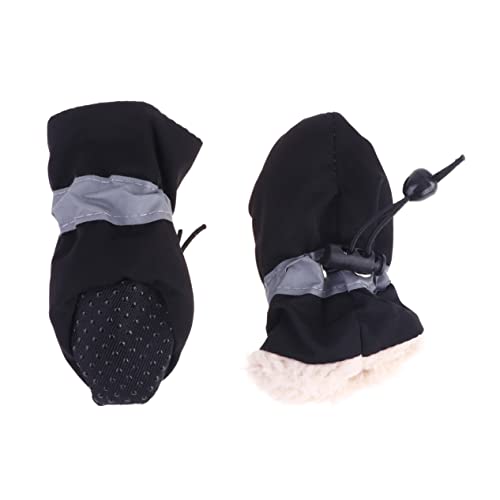 POPETPOP 4 Stück Stiefel für Hunde hundeschuhe Dog Shoes züchten Turnschuhe für Kleinkinder Haustierstiefel Welpen warme Stiefel Beute Haustierschuhe Hundestiefel Schuhe für Hunde Black von POPETPOP
