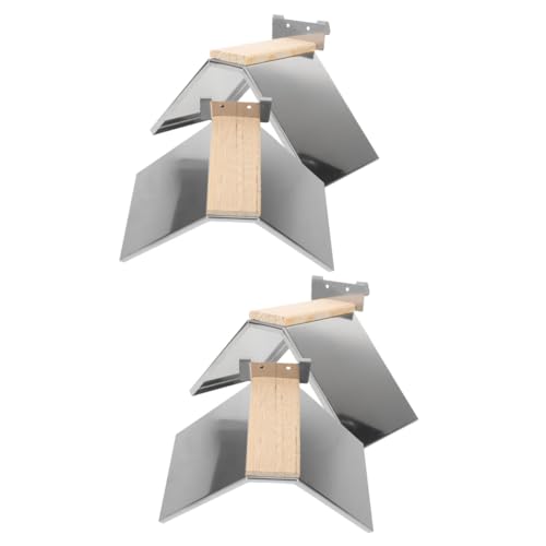 POPETPOP 4stücke Edelstahl Vogelstand Für Tauben Robuster Holzständer Für Vögel Sitzmöbel Für Papageien Und Andere Haustiere Sicherer Ruheplatz Der Voliere von POPETPOP