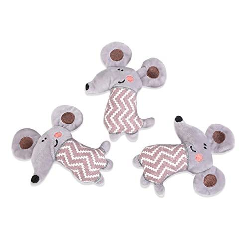 POPETPOP 4stücke Plüschmaus Für Katzen Mit Katzenminze Katzenspielzeug Aus Plüschmaterial Auffälliges Design Mit Großen Ohren Sicher Und Langlebig Für Haustierbedarf von POPETPOP