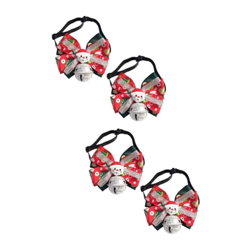 POPETPOP 4stücke Weihnachts-Bowknot Glöckchen Für Haustiere Verstellbares Stilvolles Für Hunde Und Zur Festlichen Dekoration Der Weihnachtszeit von POPETPOP