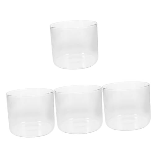 POPETPOP 4stücke Transparentes Glas-Aquarium Für Kleine Fische Fischtank Für Schreibtisch-Dekoration Leicht Zu Reinigen Für Betta Und Guppys von POPETPOP