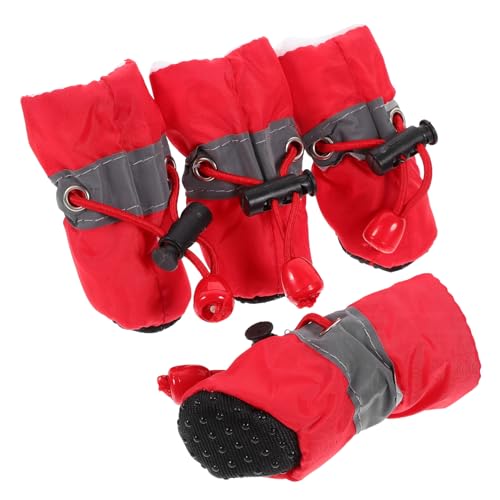 POPETPOP 4stücke Teiliges rutschfeste Hundeschuhe Für Regen Wetterfeste Pfotenschützer Mit Weichem Innenfutter Für Kleine Und Mittlere Hunde Einfach Auszuziehen Schützend Und Bequem POPETPOP 4stücke Teiliges rutschfeste Hundeschuhe Für Regen Wetterfeste Pfotenschützer Mit Weichem Innenfutter Für Kleine Und Mittlere Hunde Einfach Auszuziehen Schützend Und Bequem von POPETPOP