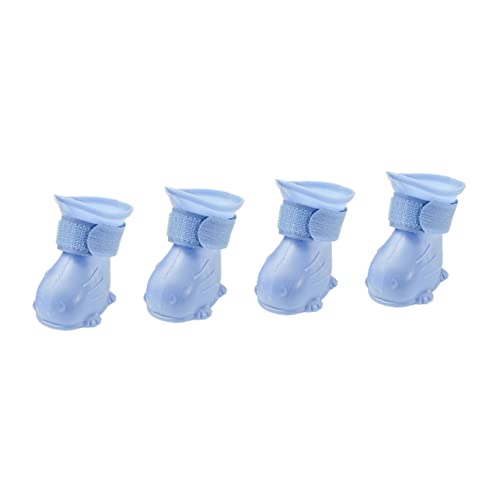 POPETPOP 4 Stück wasserdichte Schuhe hundezubehör Schuhe für hundepfoten rain Shoes Spender Pumpspender winterliche Regenstiefel Regenschuhe für Hunde Regenschuhe für Welpen Schritt Blue POPETPOP 4 Stück wasserdichte Schuhe hundezubehör Schuhe für hundepfoten rain Shoes Spender Pumpspender winterliche Regenstiefel Regenschuhe für Hunde Regenschuhe für Welpen Schritt Blue von POPETPOP