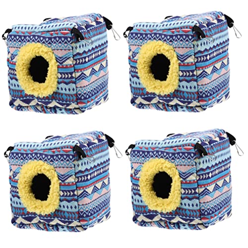 POPETPOP 4 Stücke Eichhörnchen Nest Komfortable Baumwolle Bett Für Hamster Meerschweinchen Chinchillas POPETPOP 4 Stücke Eichhörnchen Nest Komfortable Baumwolle Bett Für Hamster Meerschweinchen Chinchillas von POPETPOP