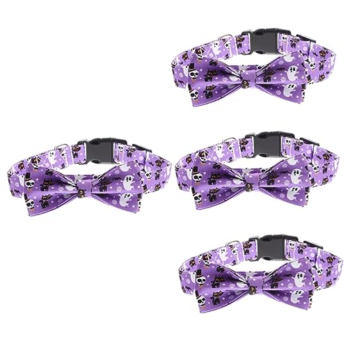 POPETPOP 4 Stücke Einzigartige Bowknot Katze Kragen Pet Neck Decor Halloween Stil Komfortable Für Katzen von POPETPOP