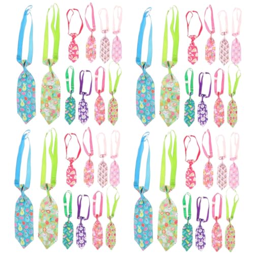POPETPOP 4 Sets -Krawatten für Haustiere Festival-hundekrawatten Verstellbares Halsband Bequem für Osterpartys mit Hunden 10 Stück X 4 von POPETPOP