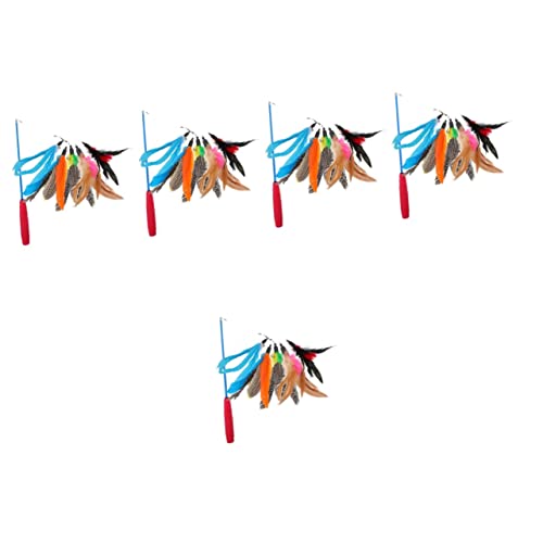 POPETPOP 5 Sets Katze Teaser Spielzeug Stick Für Katzen Interaktive Kätzchen Spielzeug Lustige Katze Für Spielzeit POPETPOP 5 Sets Katze Teaser Spielzeug Stick Für Katzen Interaktive Kätzchen Spielzeug Lustige Katze Für Spielzeit von POPETPOP