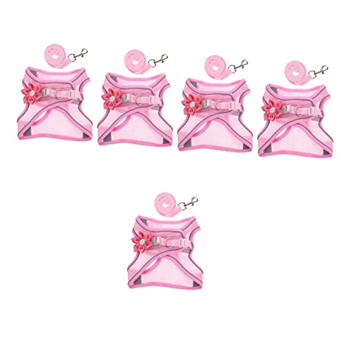 POPETPOP 5 Sets Haustiergeschirr Neckholder Tank-Top-Geschirr Für Mittelgroße Hunde Rosa Halsband Katzengeschirr Und Leine Welpenhalsband Und Leine Hundesatteltasche Atmungsaktives POPETPOP 5 Sets Haustiergeschirr Neckholder Tank-Top-Geschirr Für Mittelgroße Hunde Rosa Halsband Katzengeschirr Und Leine Welpenhalsband Und Leine Hundesatteltasche Atmungsaktives von POPETPOP