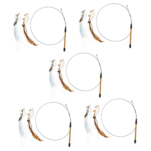 POPETPOP 5 Sets Stick Flexible Katzen Spielzeug Katzenangeln Feder B Spielen Interaktiver Künstlicher Ersatz Indoor-Jagd Nachfüllung Von Nachfüllungen Stahlglocken Training POPETPOP 5 Sets Stick Flexible Katzen Spielzeug Katzenangeln Feder B Spielen Interaktiver Künstlicher Ersatz Indoor-Jagd Nachfüllung Von Nachfüllungen Stahlglocken Training von POPETPOP