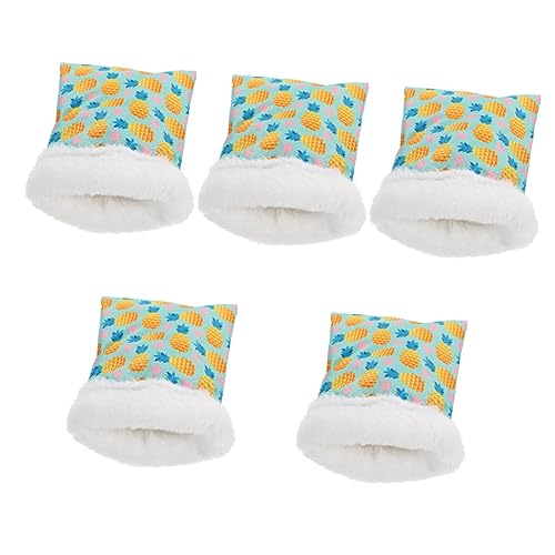 POPETPOP 5 Stück Bequeme Hamster-schlaftasche Meerschweinchenbett Weiche Baumwollbettwäsche Winddichtes Warmes Nest Für Ratten Igel Haustierversteck von POPETPOP