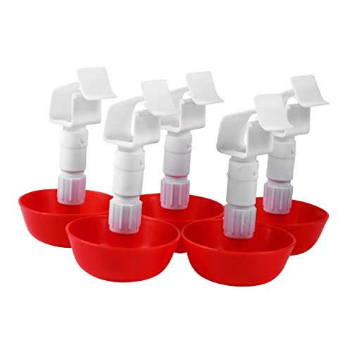 POPETPOP 5 Stück Hühnerschale Hühnertränke Aus Kunststoff Tränkebecken Für Geflügel Wasserzufuhr Verstellbare Tränke Verstellbarer Wasserspender Hühnertrinker Rot Hochwertiger Kunststoff POPETPOP 5 Stück Hühnerschale Hühnertränke Aus Kunststoff Tränkebecken Für Geflügel Wasserzufuhr Verstellbare Tränke Verstellbarer Wasserspender Hühnertrinker Rot Hochwertiger Kunststoff von POPETPOP