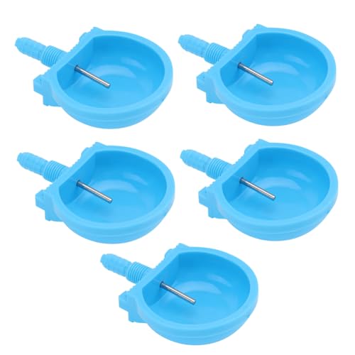 POPETPOP 5 Stück Kaninchen-wasserbrunnen Flasche Wachtel Behälter Für Lebensmittel Haustiere Wasserspender Für Ziegen Futternapf Für Hühnertauben Hundefutter Sky-Blue Abs-Kunststoff Stahl von POPETPOP