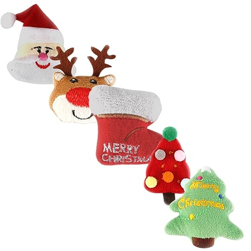 POPETPOP 5St Weihnachtskatzenspielzeug Mit Katzenminze Weihnachtsspielzeug für Katzen Weihnachtsbaum Spielzeuge Kätzchenspielzeug Indoor-Katzen-Plüschtier Haustier Katzenzubehör Füllstoff von POPETPOP