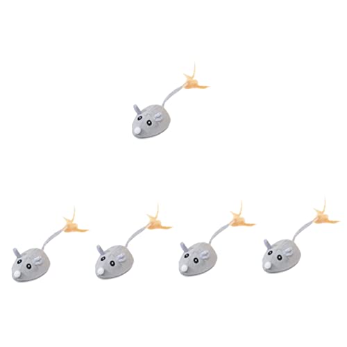 POPETPOP 5 Stücke Zauberstab Automatische Simulation Interessante Kleine Wiederaufladbare Spielen Interaktive Mäuse Necken Innen Kätzchen Graue Katzen Roboter Elektrisches Elektronisches von POPETPOP
