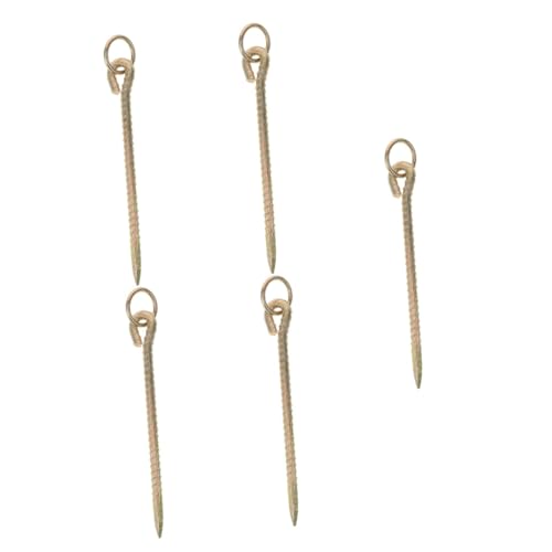 POPETPOP 5stücke Dog Tie Out Stake Robuster Anlegepflock Für Große Hunde Für Camping Hundetraining Und Outdoor-aktivitäten Lange Erdnägel Für Sicheren Halt von POPETPOP