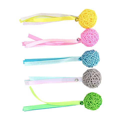 POPETPOP 5St Katze Glocke Katzenminze Katzenspielzeug Eckkratzer für Katzen Interactive cat Toy Katzen Interaktives interaktives molares Sepak Takraw von POPETPOP