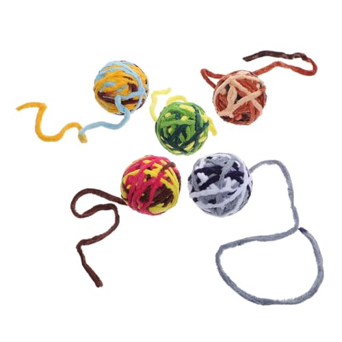 POPETPOP 5St Katze Wolle Ball Katzenspielzeugball Katzenspielzeugbälle für Wohnungskatzen interaktives katzenspielzeug Interactive cat Toy Verschleißfestes Katzenspielzeug Garn POPETPOP 5St Katze Wolle Ball Katzenspielzeugball Katzenspielzeugbälle für Wohnungskatzen interaktives katzenspielzeug Interactive cat Toy Verschleißfestes Katzenspielzeug Garn von POPETPOP