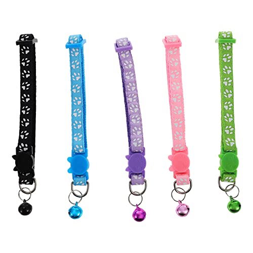 POPETPOP 5stücke Katzenhalsband Mit Glöckchen Verschleißfestes Halsband Verstellbares Design Für Kätzchen Langlebiges Material Geeignet Für Spaziergänge Und Täglichen Gebrauch POPETPOP 5stücke Katzenhalsband Mit Glöckchen Verschleißfestes Halsband Verstellbares Design Für Kätzchen Langlebiges Material Geeignet Für Spaziergänge Und Täglichen Gebrauch von POPETPOP