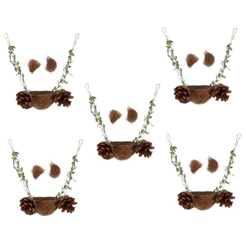 POPETPOP 5St Nest aus Kokosnussschalen papagei Spielzeug vogelkäfig zubehör Kokosnussschalen-Nistplatz Papageienkäfig Zubehör Papageienhöhle schaukel Papagei Vogelkäfig zartes Vogelhaus POPETPOP 5St Nest aus Kokosnussschalen papagei Spielzeug vogelkäfig zubehör Kokosnussschalen-Nistplatz Papageienkäfig Zubehör Papageienhöhle schaukel Papagei Vogelkäfig zartes Vogelhaus von POPETPOP