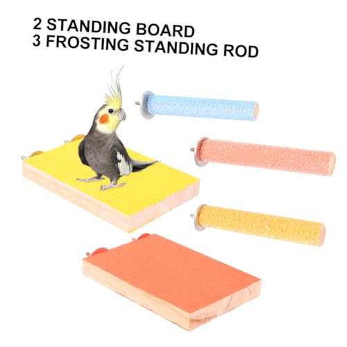 POPETPOP 5St Vogel Spielset Ratte Vogelklauen-Schleifbrett Ring Spieß vogelkäfig zubehör vogelzubehör für käfig Stange für Papageienständer Plattform für Papageienständer Metall POPETPOP 5St Vogel Spielset Ratte Vogelklauen-Schleifbrett Ring Spieß vogelkäfig zubehör vogelzubehör für käfig Stange für Papageienständer Plattform für Papageienständer Metall von POPETPOP