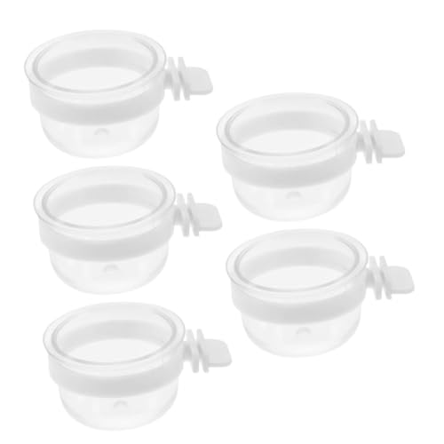 POPETPOP 5stücke Teiliges Abnehmbarer Kunststoff-futternäpfe Für Papageien Transparente Wasserschalen Für Vögel Praktische Futter Und Wasserhalter Für Käfige Langlebig Und Leicht Zu von POPETPOP