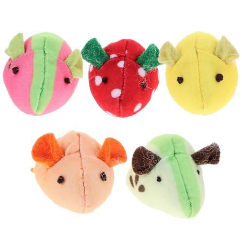 POPETPOP Katzenspielzeug Mäuse 5er-Pack Plüschmausspielzeug Lustiges Spielzeug Für Katzen von POPETPOP