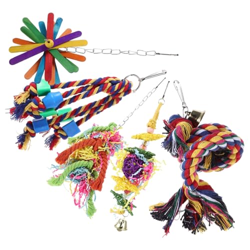 POPETPOP Papagei Vogel Kauen Spielzeug Set 5 Stücke Hängen Papagei Spielzeug Beißen Nahrungssuche Eigenschaften POPETPOP Papagei Vogel Kauen Spielzeug Set 5 Stücke Hängen Papagei Spielzeug Beißen Nahrungssuche Eigenschaften von POPETPOP