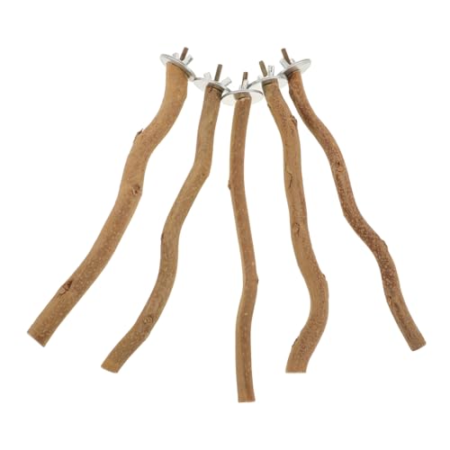 POPETPOP Papagei Vogel Sitzstange Ständer 5 Stücke Natürliche Holz Vogel Sitzstange für Papagei Käfig Zubehör POPETPOP Papagei Vogel Sitzstange Ständer 5 Stücke Natürliche Holz Vogel Sitzstange für Papagei Käfig Zubehör von POPETPOP