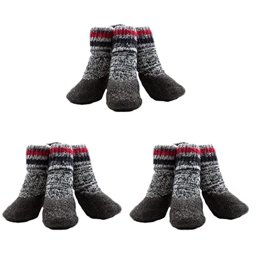 POPETPOP 6 Paare Hundegriffsocken Klein Sockenschuhe Für Hunde rutschfeste Hundestiefel Haustier Hund Socken rutschfeste Socken Für Hunde Socken Mit Sohlen Welpenschuhe Warm Halten von POPETPOP