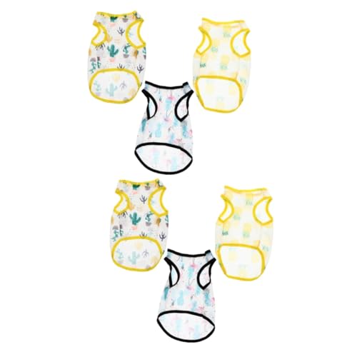POPETPOP 6stücke Teiliges Atmungsaktive Hundeshirts Für Kleine Hunde Sommerliche T-Shirts Mit Stylischen Motiven Pineapple Cactus Flamingo Für Und Besondere Anlässe POPETPOP 6stücke Teiliges Atmungsaktive Hundeshirts Für Kleine Hunde Sommerliche T-Shirts Mit Stylischen Motiven Pineapple Cactus Flamingo Für Und Besondere Anlässe von POPETPOP