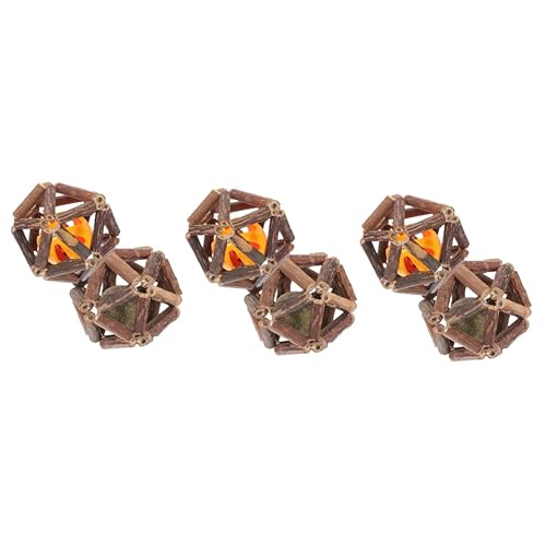 POPETPOP 6 STK Katzenspielzeugball Spielzeug Zum Necken Von Katzen Kätzchen Kauen Katzenminzekugeln Für Die Katzenwand Kätzchen-soundbälle Katze Molar Stick Holz Backenzahn Glocke Kugel von POPETPOP