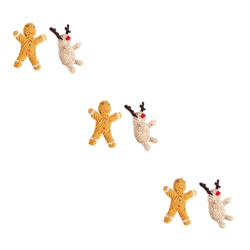 POPETPOP 6 STK Kauspielzeug Für Welpen Weihnachtsspielzeug Für Hunde Weihnachtshundegeschenke Welpenspielzeug Seil Spielzeug Für Haustiere Hundezähne Hündchen von POPETPOP