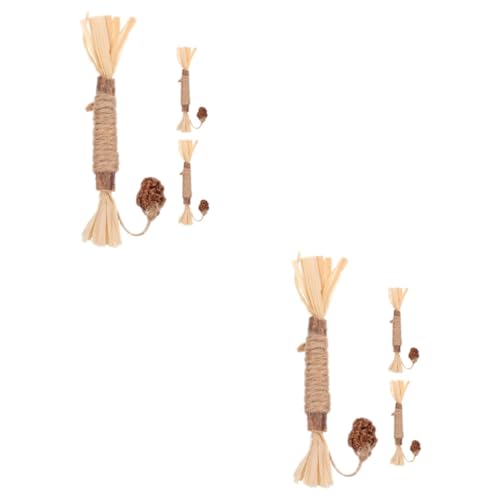 POPETPOP Katze Beißspielzeug 6 STK Maomutianisches Polygonum-Spielzeug Zahnreinigungsspielzeug Bissfestes Katzenspielzeug Katzenminze Kauspielzeug Für Katzen Katzen-Snack-Spielzeug Sauber Strohseil POPETPOP Katze Beißspielzeug 6 STK Maomutianisches Polygonum-Spielzeug Zahnreinigungsspielzeug Bissfestes Katzenspielzeug Katzenminze Kauspielzeug Für Katzen Katzen-Snack-Spielzeug Sauber Strohseil von POPETPOP