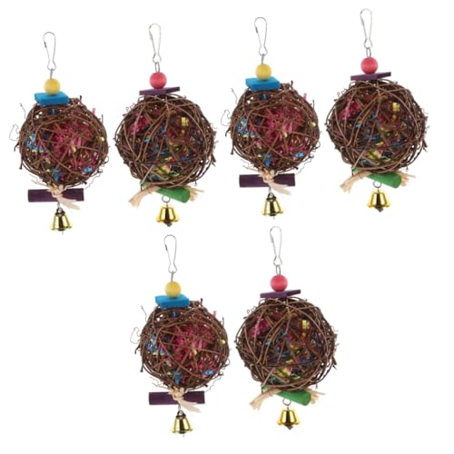 POPETPOP 3 Sets Kauspielzeug Für Vögel Und Papageien Zartes Hängespielzeug Leicht Zu Dekorieren Sicher Für Ziervögel Tolles 2 Stück X 3 POPETPOP 3 Sets Kauspielzeug Für Vögel Und Papageien Zartes Hängespielzeug Leicht Zu Dekorieren Sicher Für Ziervögel Tolles 2 Stück X 3 von POPETPOP