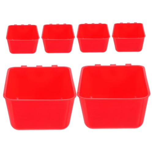 POPETPOP 6 Stück Bird Bowl Kaninchen -Fütterungstasse Kaninchen Futterteller Futter und Wasser Schale Haustiertrinkschale Kleintierfutter Hähnchen-Trinkbecher hühner gießbecher Sport rot POPETPOP 6 Stück Bird Bowl Kaninchen -Fütterungstasse Kaninchen Futterteller Futter und Wasser Schale Haustiertrinkschale Kleintierfutter Hähnchen-Trinkbecher hühner gießbecher Sport rot von POPETPOP