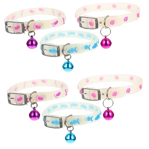 POPETPOP 6 STK Fluoreszierendes Haustierhalsband Glow in The Dark Katzenhalsband Leuchtende Haustierhalsbänder Halskette Für Welpen Nachtreisehalsband Led Gebührenpflichtig Kieselgel POPETPOP 6 STK Fluoreszierendes Haustierhalsband Glow in The Dark Katzenhalsband Leuchtende Haustierhalsbänder Halskette Für Welpen Nachtreisehalsband Led Gebührenpflichtig Kieselgel von POPETPOP