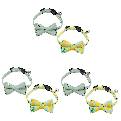 POPETPOP 3 Sets Luxuriöses Hundehalsband Fliege Haustier-Halskette Glockenhalsband Modische Fliege 2 Stück X 3 von POPETPOP