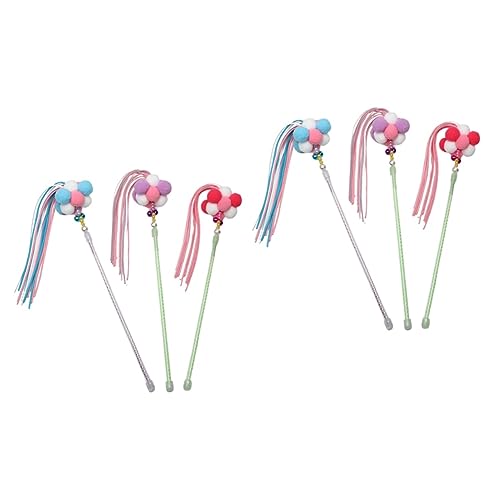 POPETPOP 6 STK Katzen-Teaser-trainingsstab Haustier Katzen-Teaser-zauberstab Cat Wire Dangler Zauberstab Spielzeug Teaser-Stick-Spielzeug Plüsch Katzenzauberstab Spielzeug Kätzchen Pet-Ball POPETPOP 6 STK Katzen-Teaser-trainingsstab Haustier Katzen-Teaser-zauberstab Cat Wire Dangler Zauberstab Spielzeug Teaser-Stick-Spielzeug Plüsch Katzenzauberstab Spielzeug Kätzchen Pet-Ball von POPETPOP