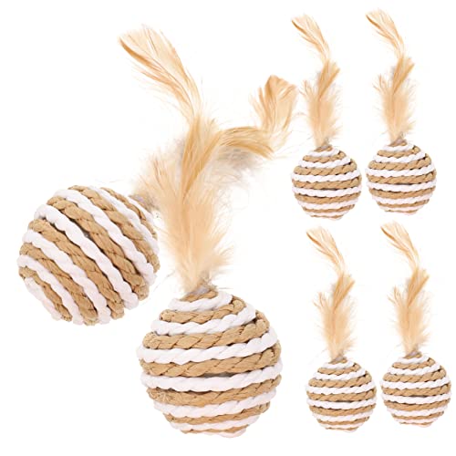 POPETPOP 6 Stück Katzenspielzeug Ball Katzenspielzeug Interaktives Kätzchenspielzeug Interaktives Katzenspielzeug Katzenfedern Katzenbereicherung Katzenpuzzle Katzenkätzchen POPETPOP 6 Stück Katzenspielzeug Ball Katzenspielzeug Interaktives Kätzchenspielzeug Interaktives Katzenspielzeug Katzenfedern Katzenbereicherung Katzenpuzzle Katzenkätzchen von POPETPOP