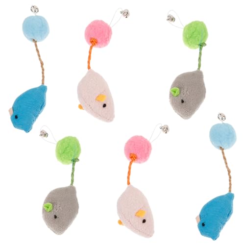 POPETPOP 6stücke Teiliges Katzenspielzeug Mäuse Mit Glocke Für Interaktives Spielen Aktivität Und Spieltrieb Von Katzen Und Kätzchen POPETPOP 6stücke Teiliges Katzenspielzeug Mäuse Mit Glocke Für Interaktives Spielen Aktivität Und Spieltrieb Von Katzen Und Kätzchen von POPETPOP