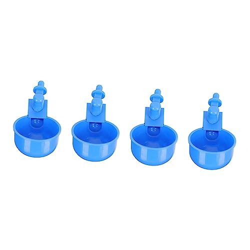 POPETPOP 6 Stück Trinkbrunnen für Hühner groß Hühnerwasserschale Automatische Hühnertränke Geflügeltrinker Ente geflügel tränke wasserbecken Hühnerwasserer Farm Geflügelfutter Plastik Blue von POPETPOP