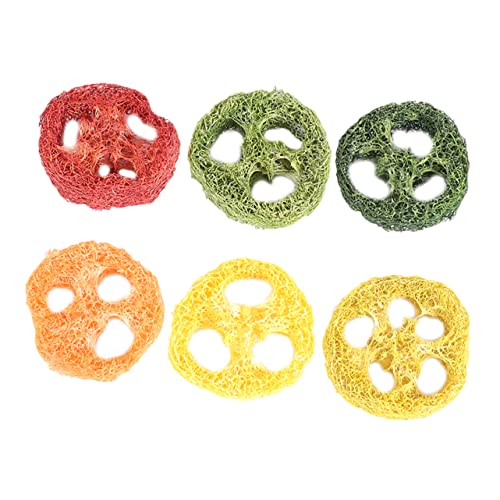 POPETPOP 6 Stück Wurzelförmiges Kaninchen-luffa-kauspielzeug Ratte Zum Stapeln Von Bechern Meerschweinchen Kauen Hamster -Snacks Luffa Für Hamster Untertasse von POPETPOP